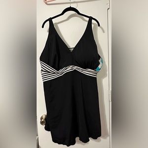 Black and White Bathing Suit - Size 26W